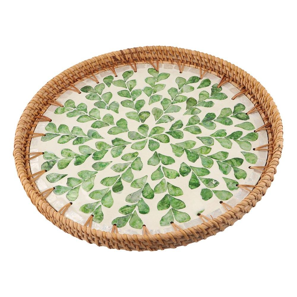 Rattanflechten Rattan Muschelschale Tablett Runde Brotkörbe Tablett Flechten Obstkorb Badezimmer