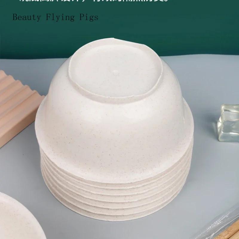 25PCS Disposable Rice Husk Bowl Thickened and Hard Food Grade Biodegradable Household Rice Bowl