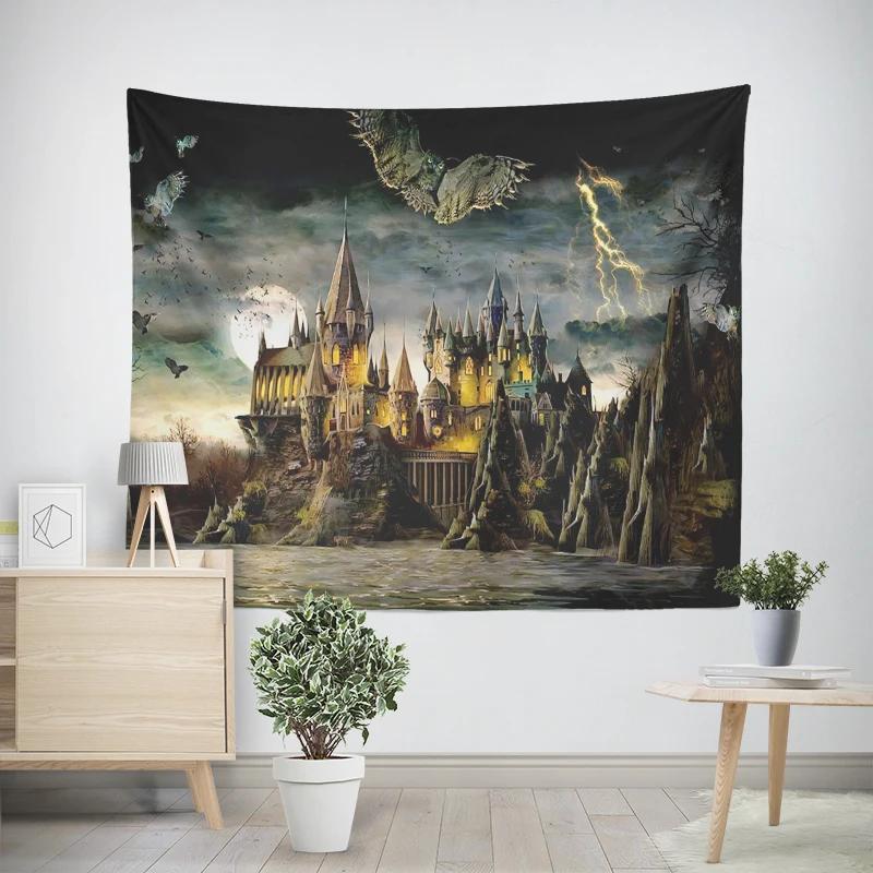 

Home Decor Harry Tapestry Hogwarts Art Print Tapestry Vintage Bohemian Inspired Tapestry Living Room Bedroom Decor Wall Hanging 74x94cm(29x37in)