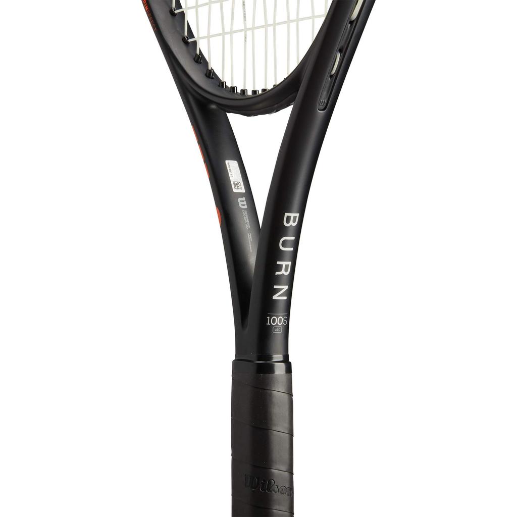 Wilson BURN 100S Hard Tennis Racket Grip Size WR044811U2 V4.0 [Frame Only] 2, Black/Gray/Orange,