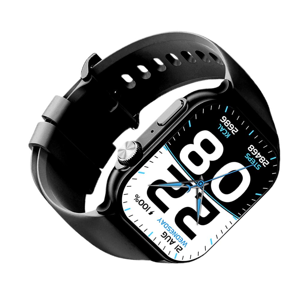 Smart Watches 1.96 Inch High Definition Display BT 5.4 Calling Fitness Tracker with 50 Sports Modes Black