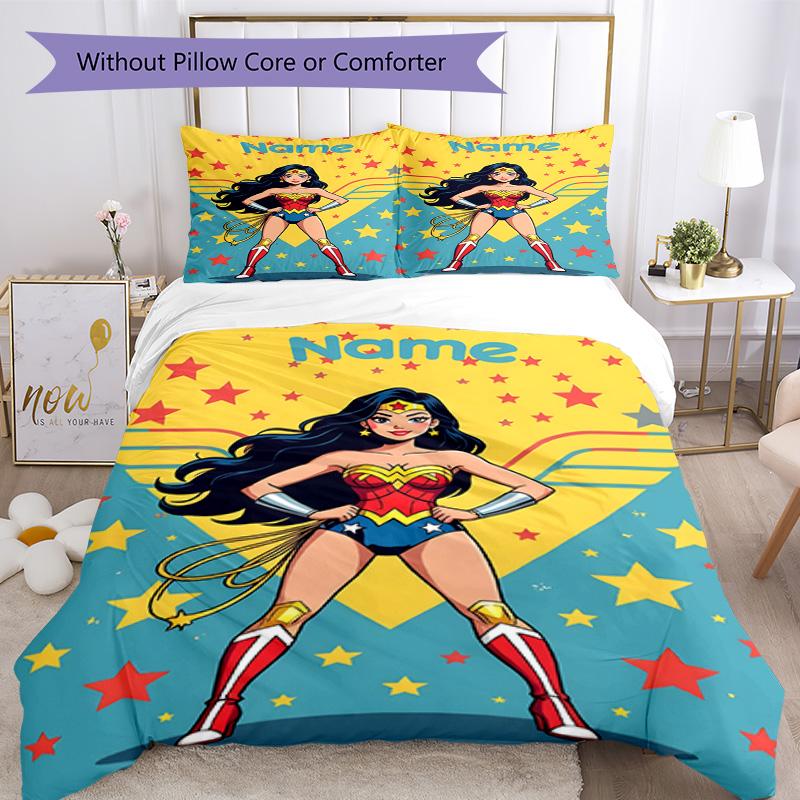 Warner Bros. Films (23) Customize Your Name Bedding Set Breathable Duvet Cover with Pillowcases Home Decoration Birthday Gift