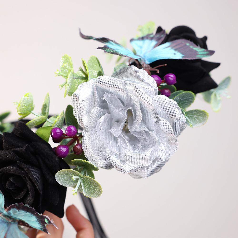 Fashion Halloween Headband Exquisite Cosplay Headband Simulation Flower Headband  Costume Accessory