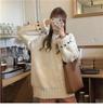 Women's Retro Thick Knit Sweater - Cozy, Loose-Fit, Autumn/Winter Style
