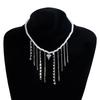 Creative Goth Moon Heart Tassel Pendant Choker Necklace Women Love Charm Necklace Collares Vintage Clavicle Chain Jewelry