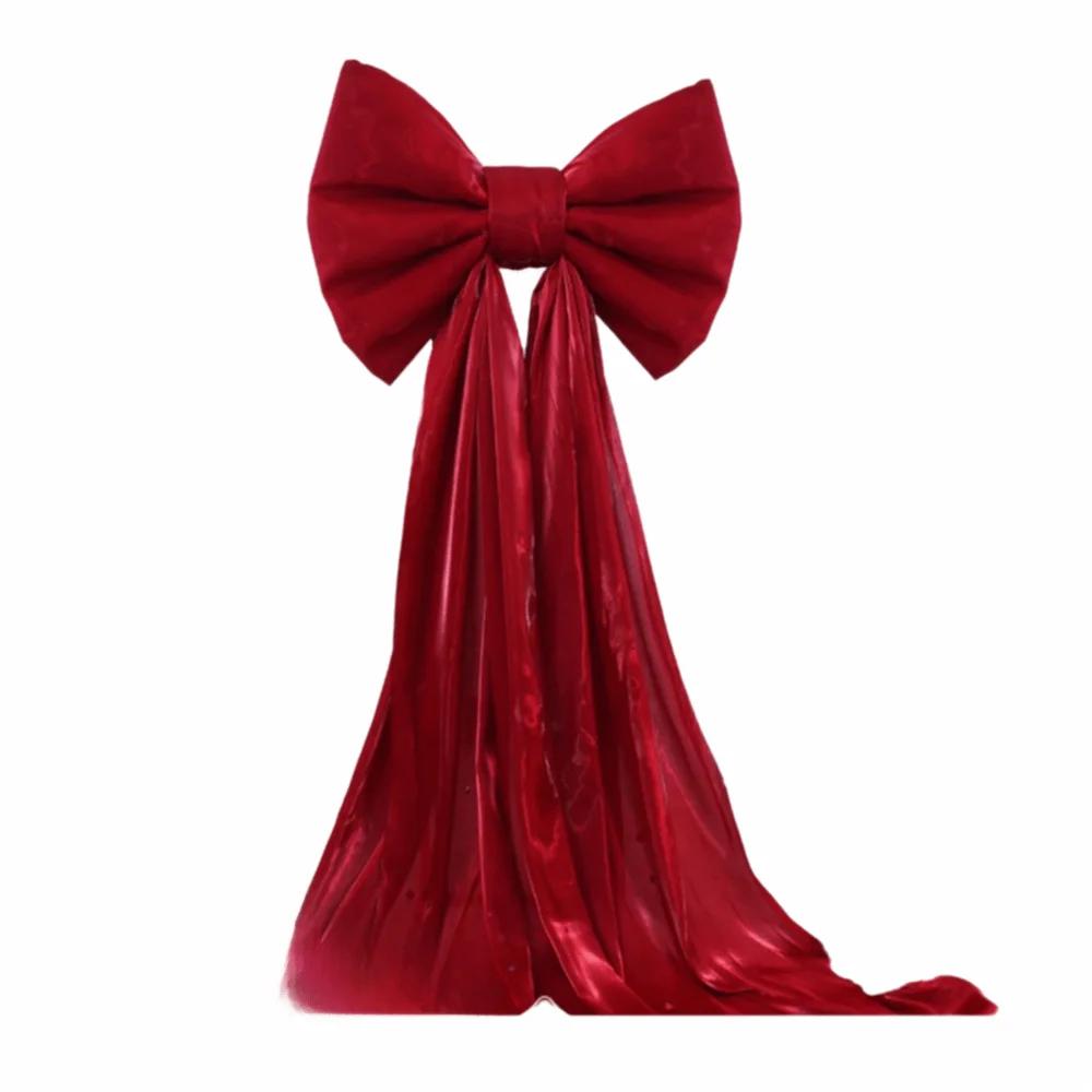 Bow 50x38cm Giant Bow Wall Backdrop Pink Iridescent Drift Strip 3 Meters Bow Wall Decor Creative Design Large Velvet
