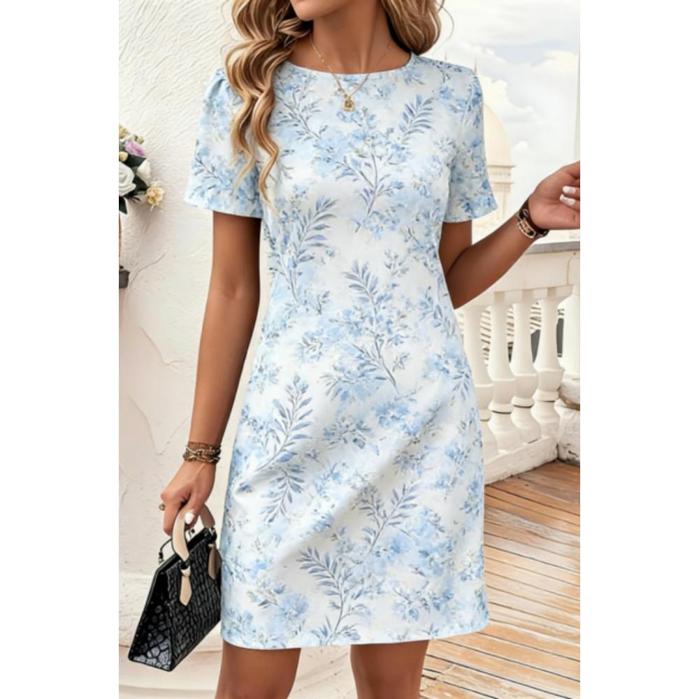 2026 Neuer Stil Damen-Kurzarmkleid für Übergrößen - Lässiges Freizeitkleid