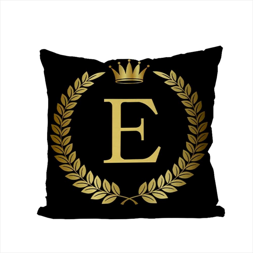 26 Letters Pillow Case For Car Sofa Decorative Home Doublesided Print Plush Square Throw Pillow Cushion Cover