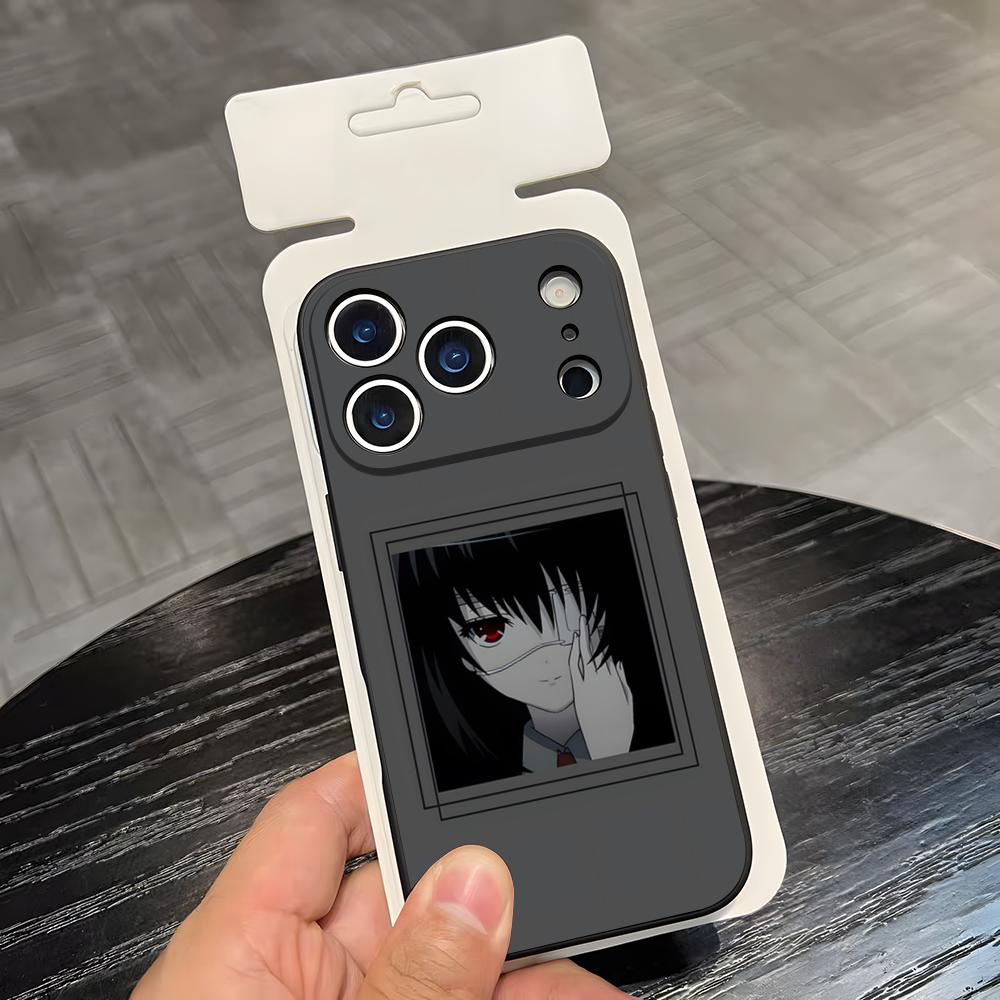 A-Another Horror Anime Phone Case For IPhone 17 Air 16 E Pro Max 15 14 13 Mini 12 Pro 11 Max Plus Black Soft Shell