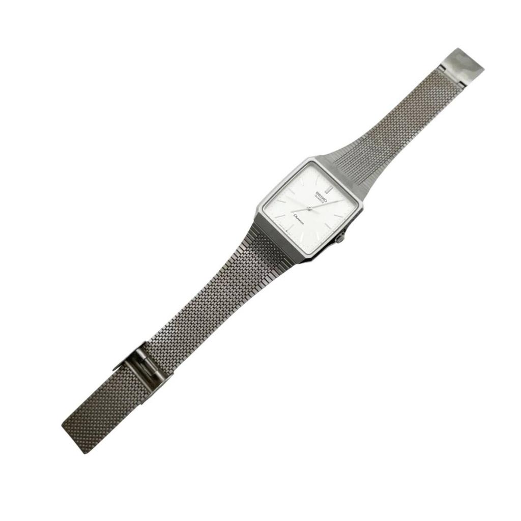 Battery SEIKO Chronos Watch Quartz Vintage 80s Silver Dial Working/ New 9021-5140 [af22]
