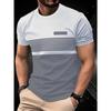 Men Striped T Shirt Tee Shirt Short Sleeve O-Neck TShirt Vintage Casual Large Size T-Shirts Men’s