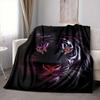 1pc Tiger Face Artwork Blanket Lightweight Blanket Throw Blanket For Sofa, Bed, Travel, Camping, Livingroom, Office, Couch, Chair Yy251010056