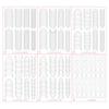 Fully Transparent Hollow French Nail Stickers Spray Painting Stencil French Edges Templates Patting Glue Adhesive Auxiliary Tool