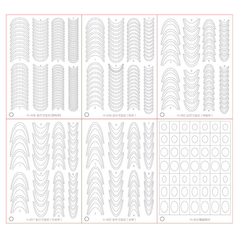 Fully Transparent Hollow French Nail Stickers Spray Painting Stencil French Edges Templates Patting Glue Adhesive Auxiliary Tool