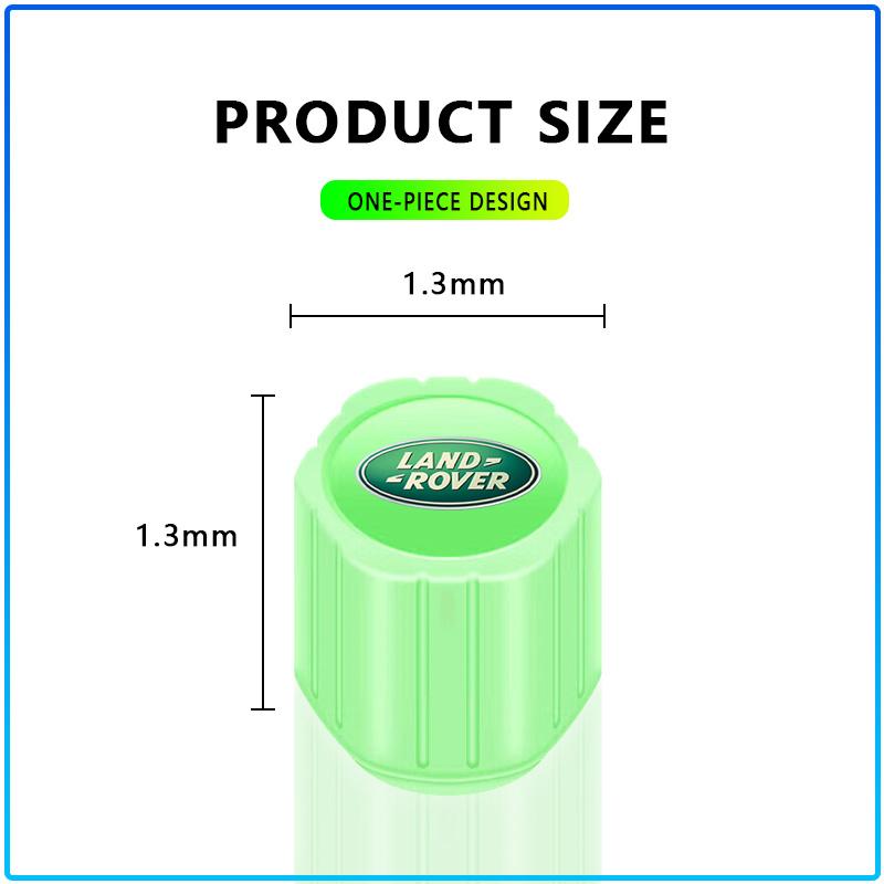 Luminous Car Tire Valve Caps Fluorescent Motorcycle Wheel Tyre For Land Rover Freelander 2 L2 L319 L462 LF Range Sport L322 Discovery 2 3 4 5 Defender