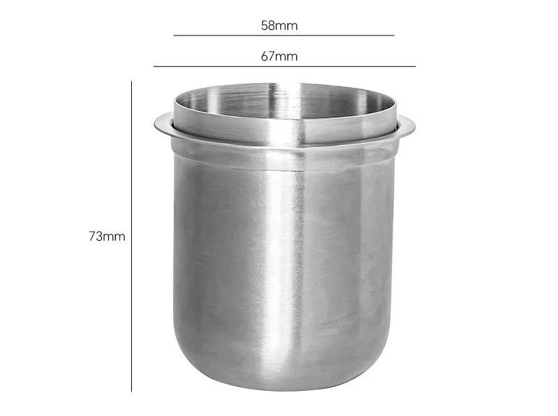 

58mm Universal Coffee Dosing Cup Stainless Steel Espresso Sniffing Mug Powder Receiver Coffee Cup Hand-brewed Coffee Accessories