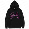 Team Bride Matching Hoodies Women Soft Casual Bridesmaid Bachelorette Party Gift Hooded Sweatshirts Wedding Group Outfits Tops