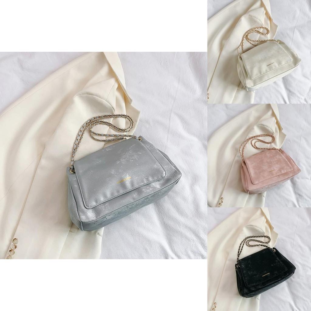 Stylish Spring New Fashionable Single Shoulder Chain Bag With Vintage Appeal And Large Capacity In Black White Pink Or Silver