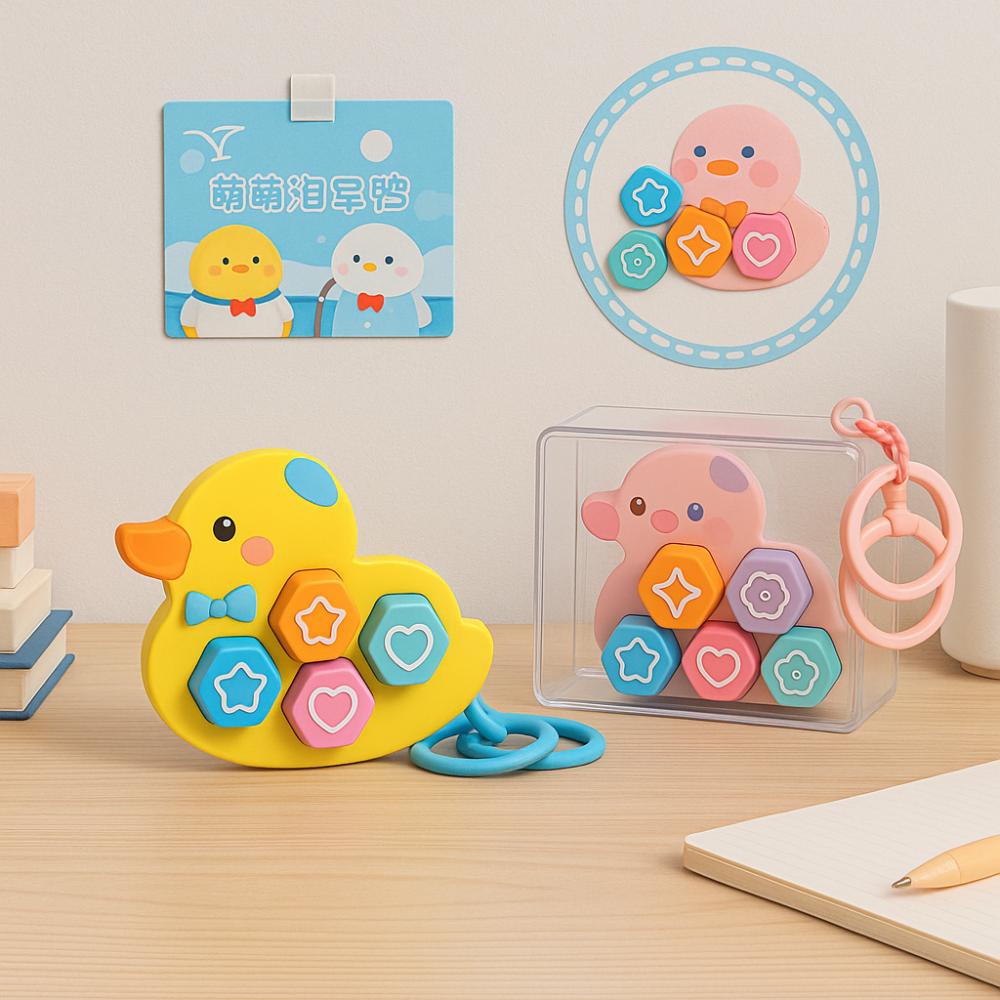 Hanging Decoration Happy Sailor Duck Keychain Fun Design Throwing Stone Pendant  Children's Play