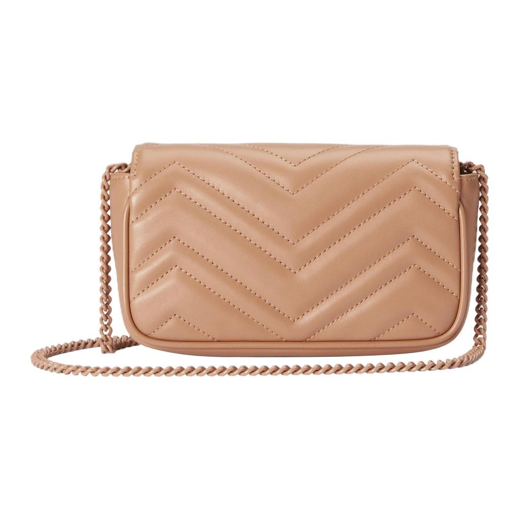 Gucci GG Marmont Matelasse Super Mini Bag Camelia Women Shoulder_bags Tan 476433-AABZK-2754