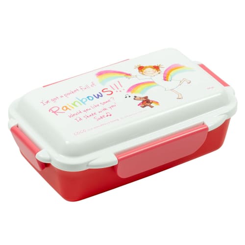 

Greeting Life Coco-chan 4-Point Lock Lunch Box, Dome Shape, RYL-951, White, Rainbow