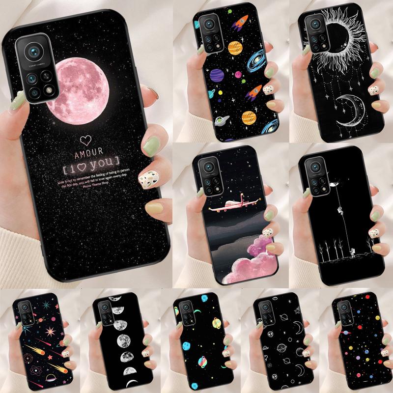 Black White Moon Space Astronaut Cover For Xiaomi 14T 11T 12T 13T Pro 13 14 15 Ultra POCO X7 Pro X3 X5 X6 F5 F6 M6 Pro Case