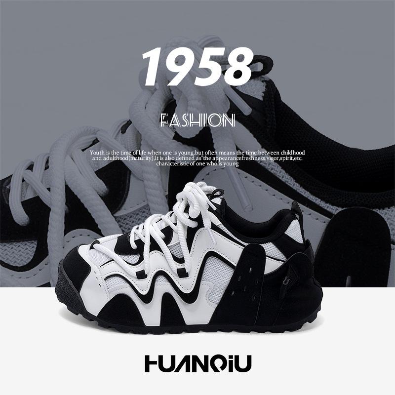 Global Breathable Thick-soled Trendy Shoes ZHQ68272 Spring Mesh Men's Shoes Fashionable and Versatile Men's Casual Height-increasing Board Shoes