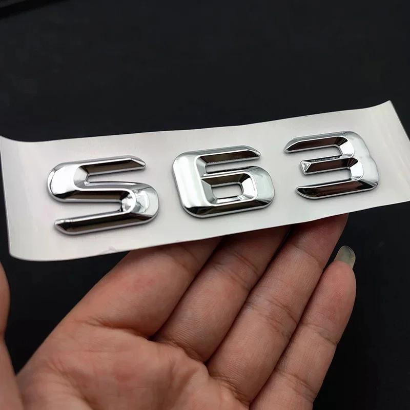3D ABS Black Chrome Letters For S63 G63 C63 E63 AMG W205 W204 W213 W212 W222 W221 W463 Logo Emblem Sticker Accessories