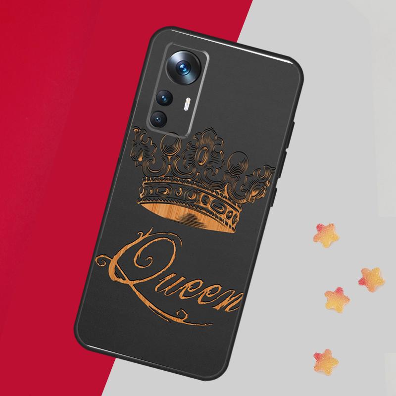 King Queen Crown Case For Xiaomi 14T Pro 11T 12T 13T 13 14 15 Ultra Cover For POCO F7 F6 F5 X3 X5 X6 X7 Pro