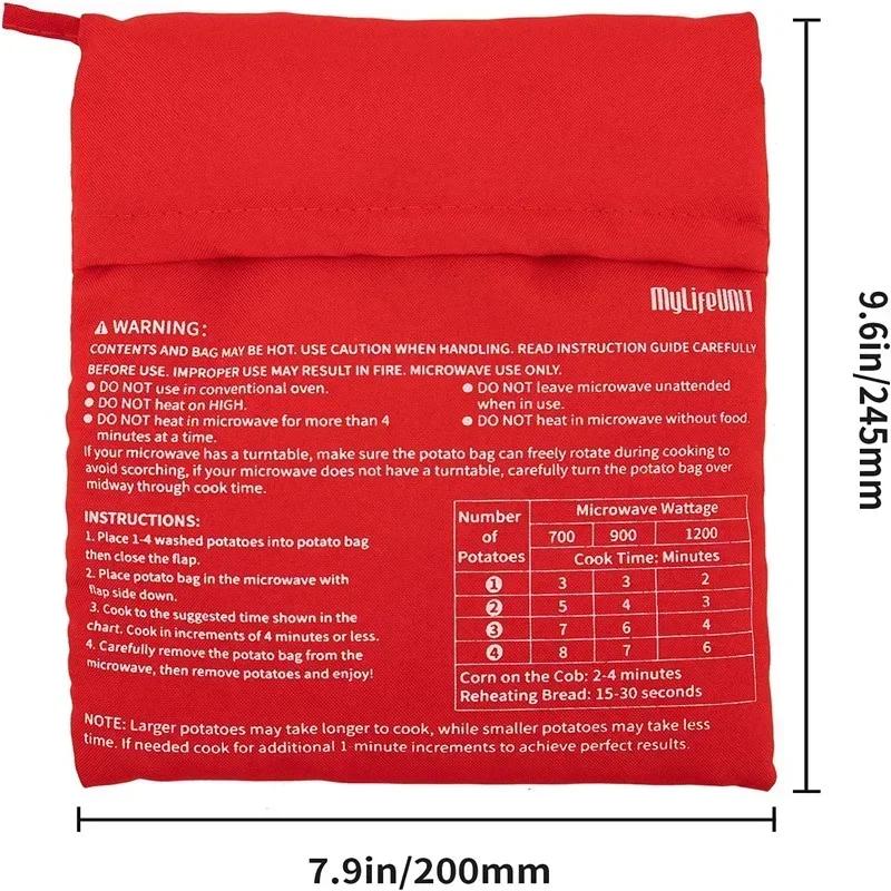 Microwave Potato Cooke Cooker Bag Baked Patata  Cooking  Quick Fast Baking Tool Baking   Oven