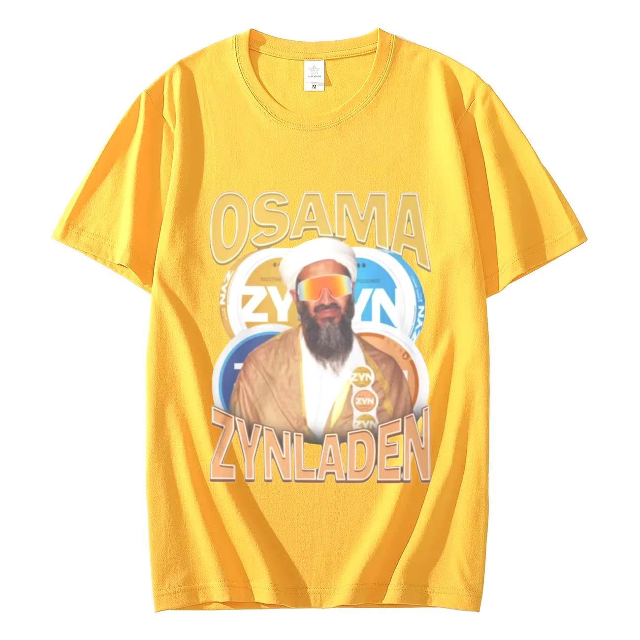 

Осама Зинладен Графічні футболки Модний тренд Вінтажний одяг Футболка з коротким рукавом Унісекс Футболки з круглим вирізом Жіночий одяг XXXL
