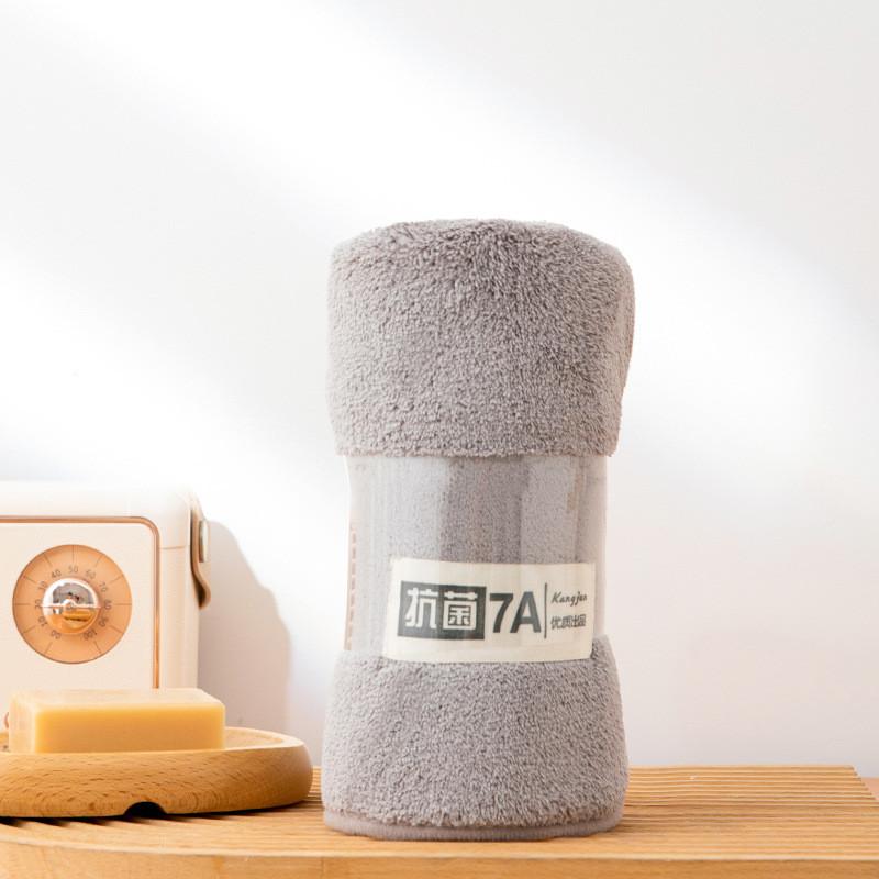 Coral Fleece Antibacterial Towel With Embossed For Home Use And Face Cleaning