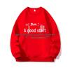 2026 Year of the Horse Red Sweatshirt - Round Neck, Perfect for New Year and Annual Meetings