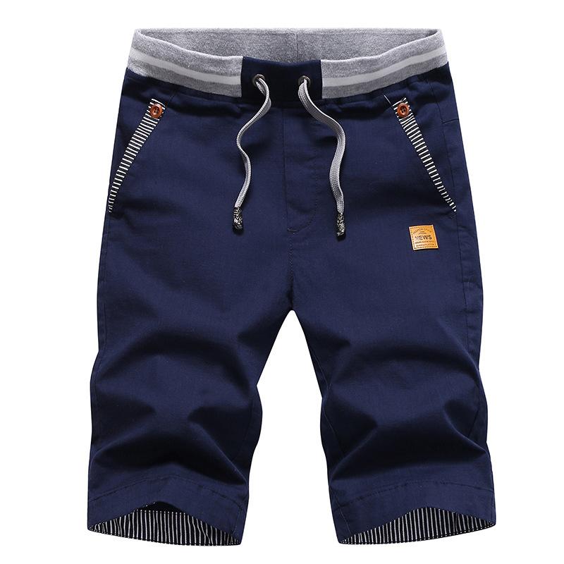 COCOi Zomer Heren Shorts Strandbroeken Puur Katoen Sneldrogend Heren Shorts Sport Grote Maten Strandbroeken L donkerblauwe kleur
