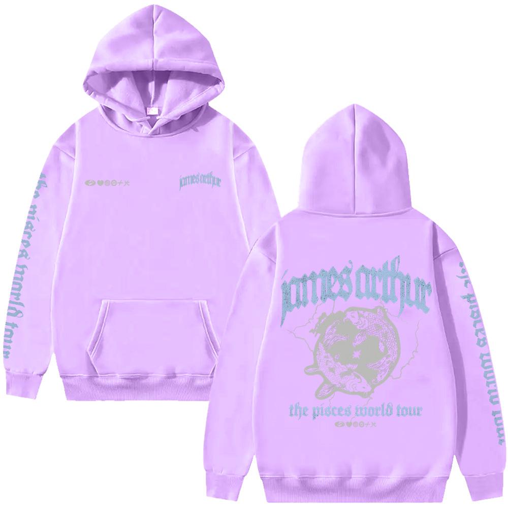 Vintage Fische Hoodie James Arthur Merch Y2K Sweatshirt Harajuku Lässig Hip Hop Streetwear Damen Herren Mode High Street Pullover