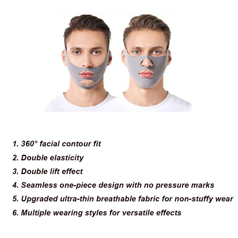 Doppelkinn Gesichtsmaske Gesichtsmaske zur Gesichtsverschlankung Schlankheitsbandage Hautpflegegürtel Form Lift Reduzieren Gesichtsverschlankung Schlanker Für Männer