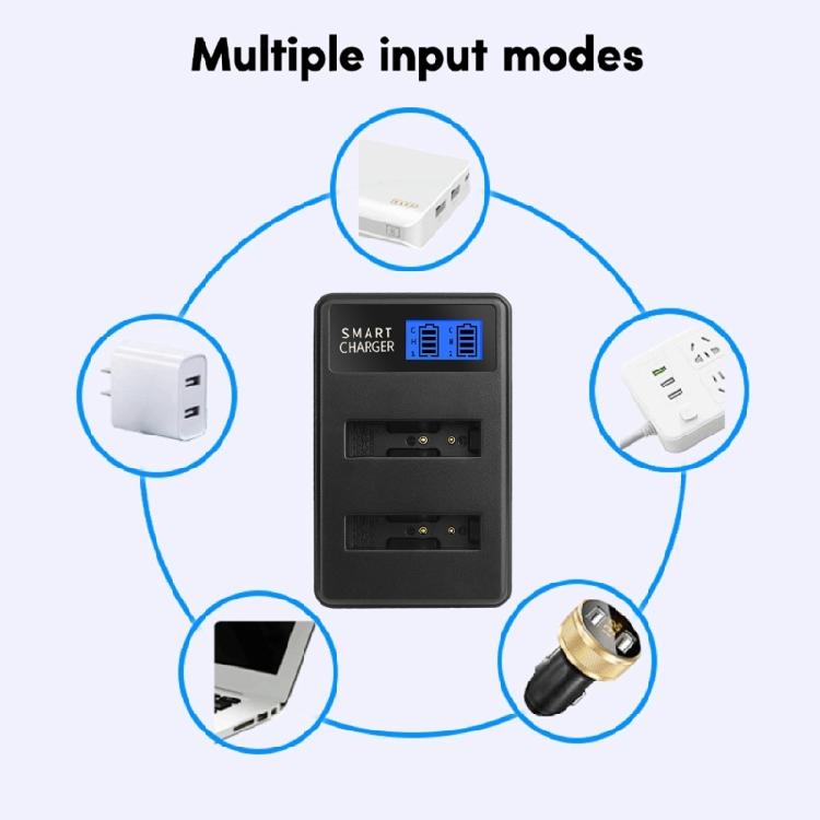 Fast Charging LCD Micro USB Charger for Olympus D750, SH21, SP800UZ Camera