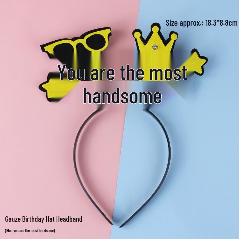 Irisierendes Diamantperlen-Geburtstags-Stirnband & Hut Party-Accessoires