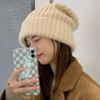 Windproof Winter Elastic Warm Knitted Hat Korean Style Beanies Women Hat Solid Color