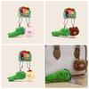 2pcs/set Funny Crocodile Key Ring Chick Friends Bag Charm Green Cartoon Couple Pendants  Girls