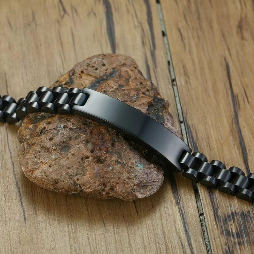 10MM -15MM Personalized Engraving Bracelet Stainless Steel Wrist Bangle for Men  Outdoor