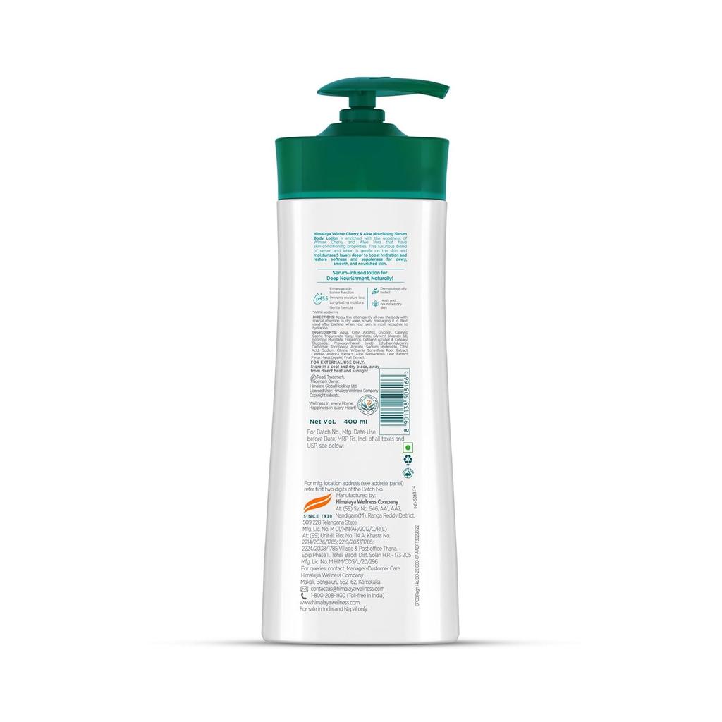 Himalaya Winter Cherry & Aloe Nourishing Serum Body Lotion - 400ml