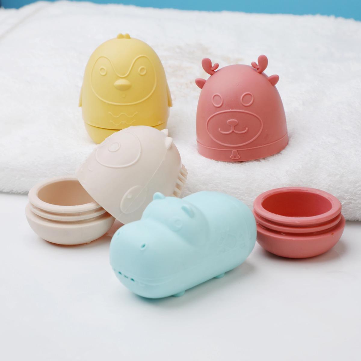 

Baby Bath Toys Animal Cute Shape Toddler Water Toys Swim Bathroom Baby Silicone Sprinkler Bathtub Animal Toy Infant Kids Boys помаранчевий