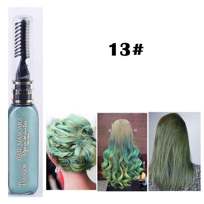 13 Colors One-time Hair Color Hair Dye Temporary Non-toxic DIY Hair Color Mascara Dye Cream Pigments