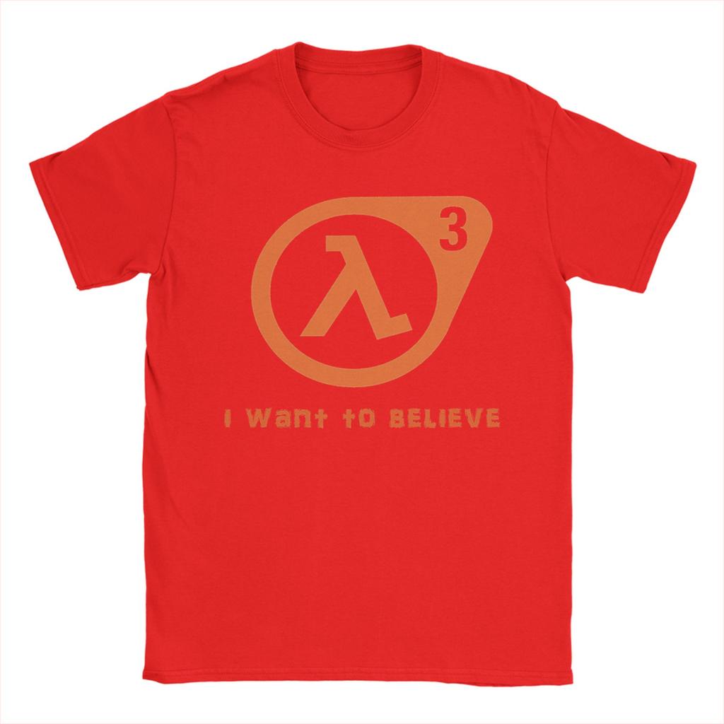 Creative Half Life I want to believe TShirts Unisex Crew Neck Cotton T Shirt  Short Sleeve Tee Shirt Gift Idea Tops