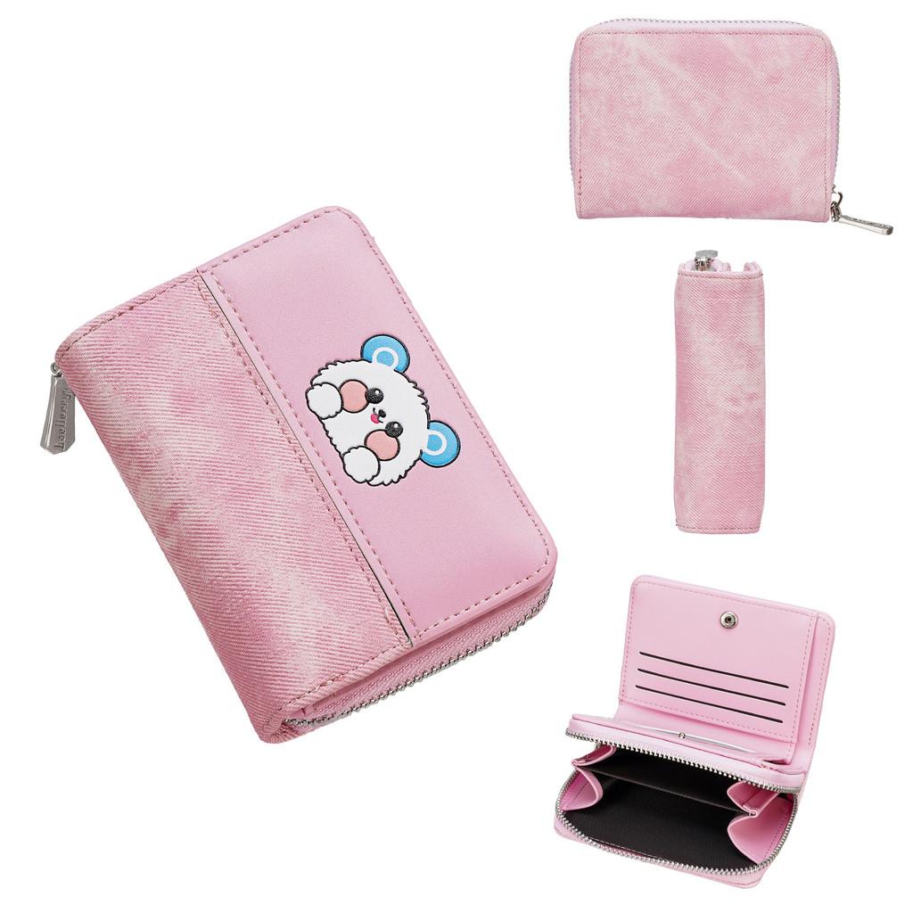 Compact Wallet Card Organizer With Pu Material And Anime Pattern For Casual Carry