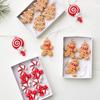 Christmas Tree Decorations 16 Pieces 3D Resin Shatterproof Christmas Gingerbread Decorations For Holiday Indoor Family Home
