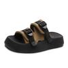 Cool slippers women's summer wear 2025 new thick-soled casual non-slip pregnant women's beach sandals high-end one-word drag