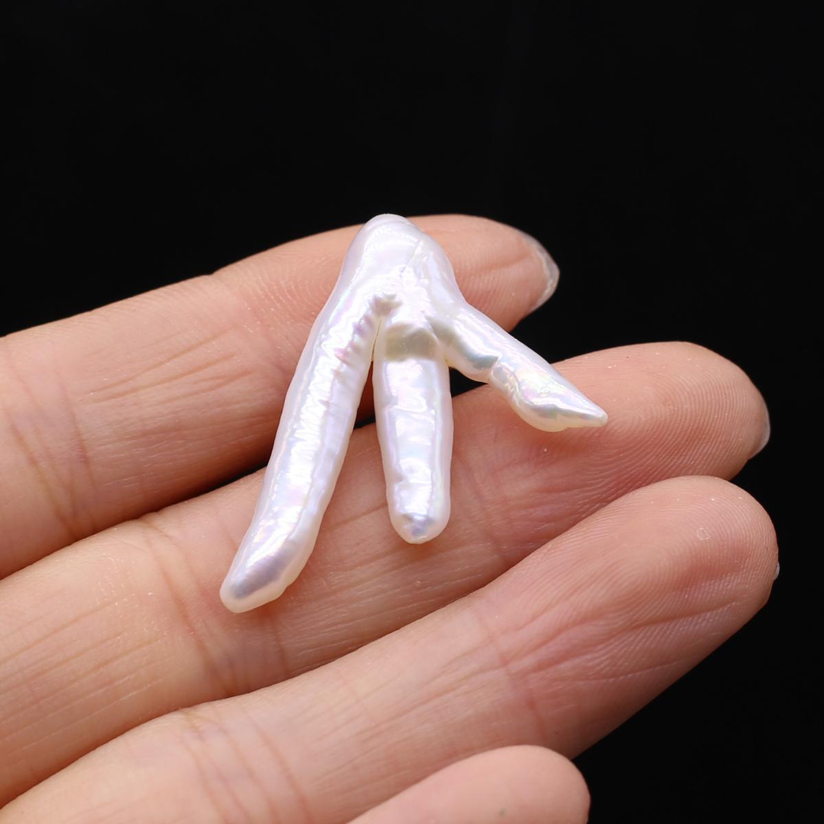 

1 шт. уникальные искусственные жемчужные бусины в форме куриного когтя для изготовления ювелирных изделий своими руками необычный подарок на Хэллоуин Рождество белые розовые аксессуары поделки 19×30 мм 1Pc/19×30mm белый