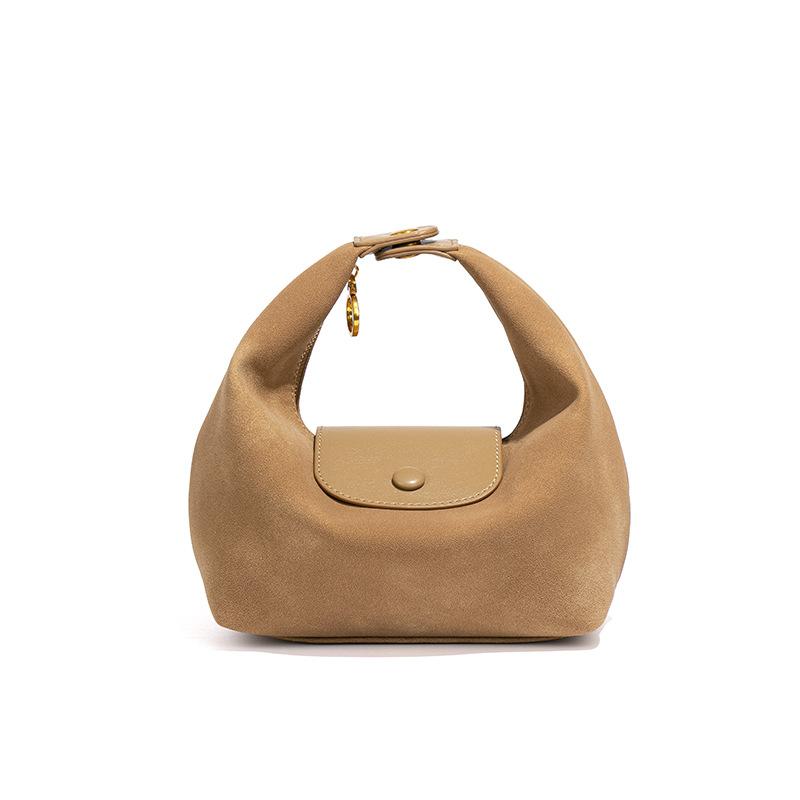Autumn and Winter New Dragon Inlaid Bag, Women's High-end Fashion Handbag, Bento Bag, Suede Flip Dumpling Bag, Crossbody Bag